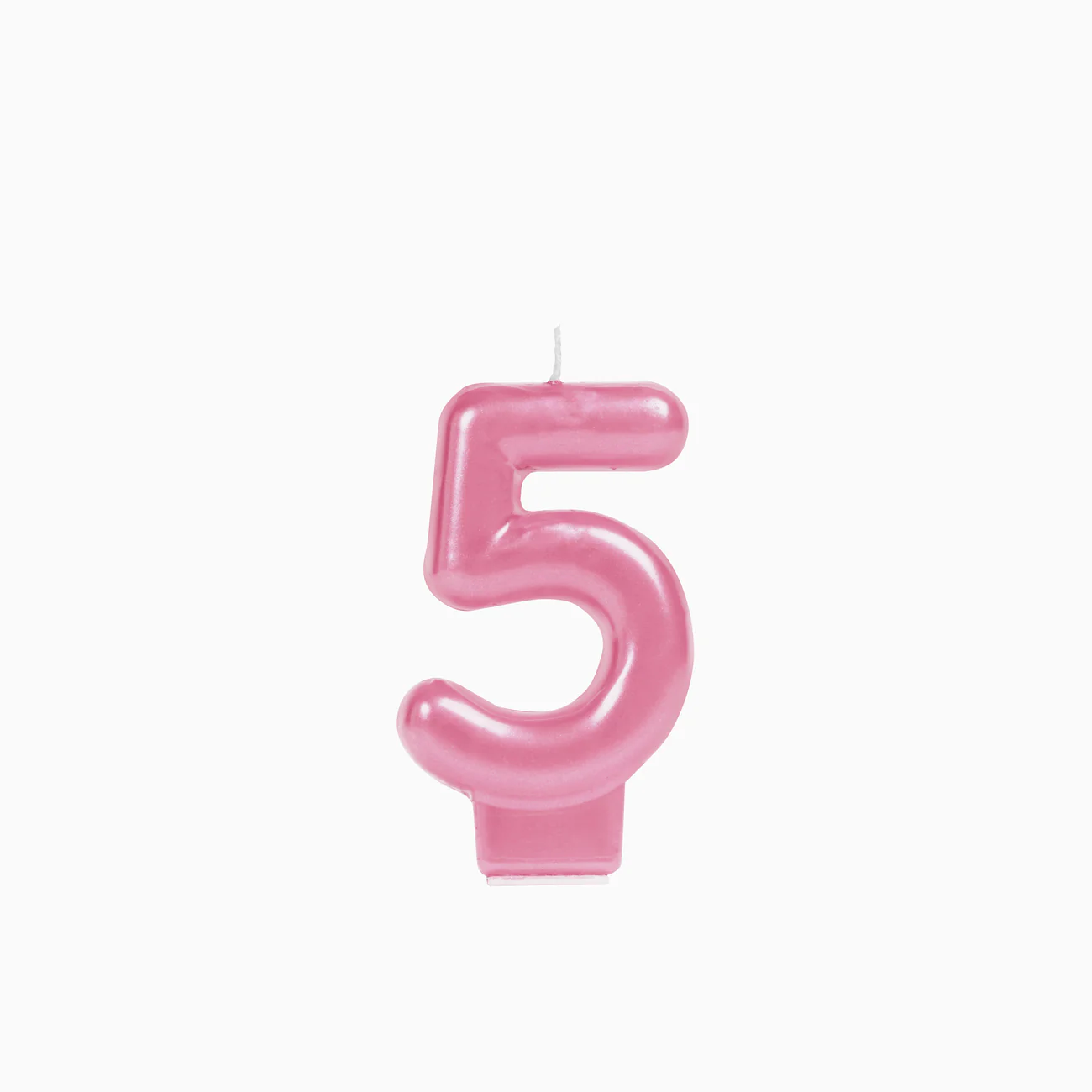 Vela Número Pequeña Metalizada Princesa 8.5 cm Rosa - Imagen 7