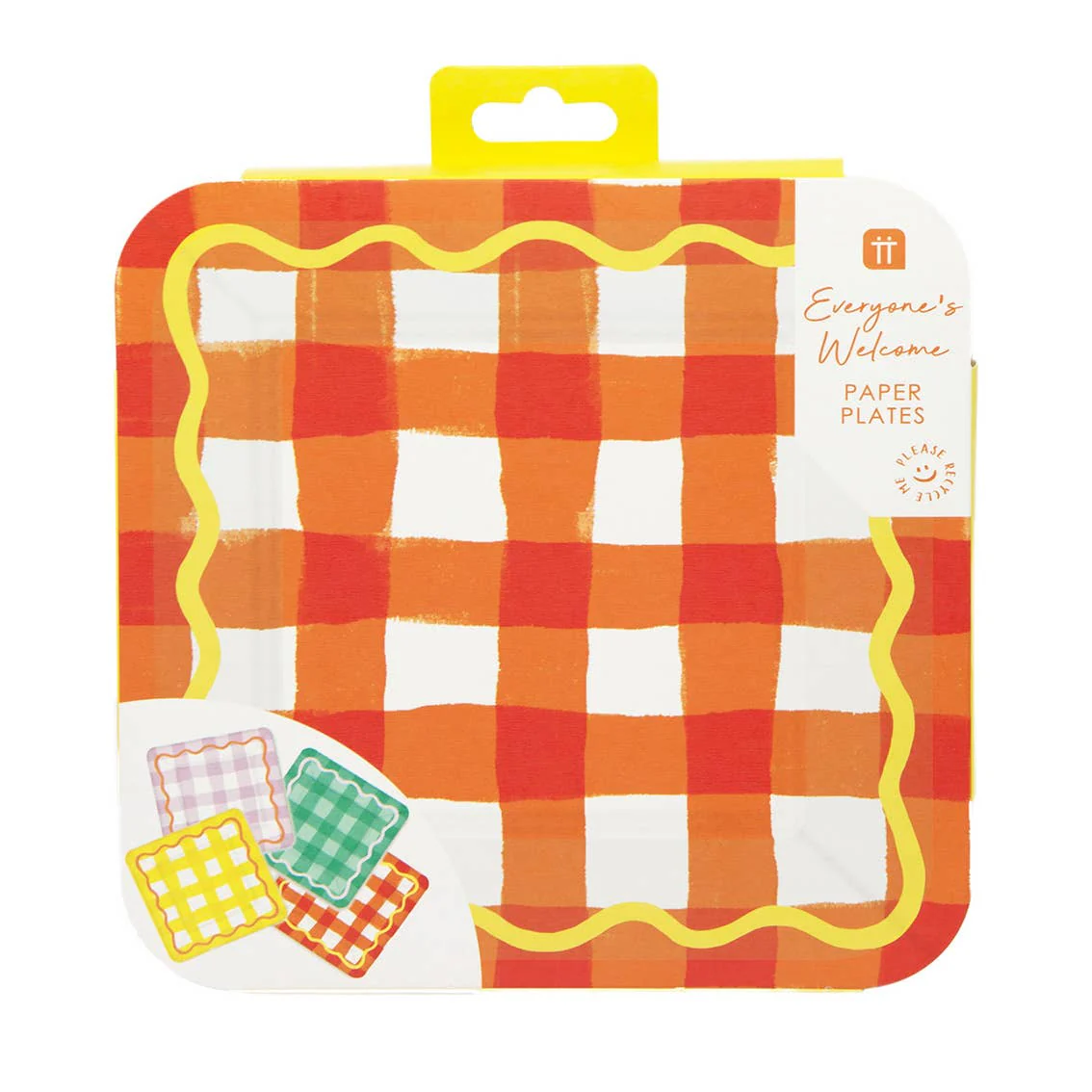 Platos cuadros Vichy Multicolores - Imagen 2