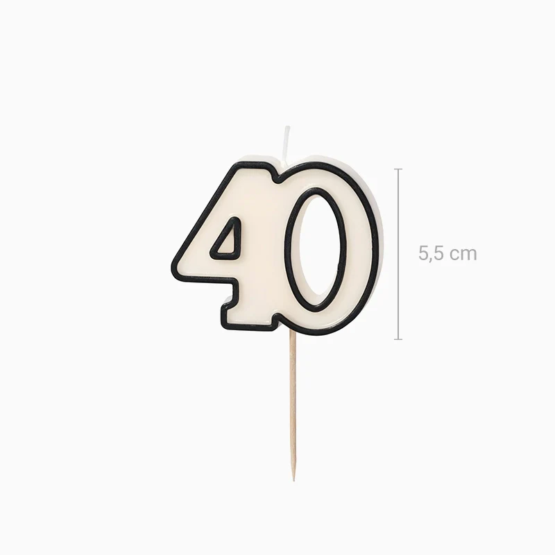Vela Número 40 Cumpleaños - Imagen 3