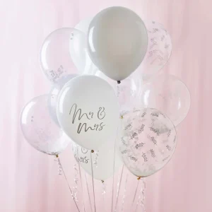 Set Globos Boda Látex Ø 30 cm 'Mr & Mrs'
